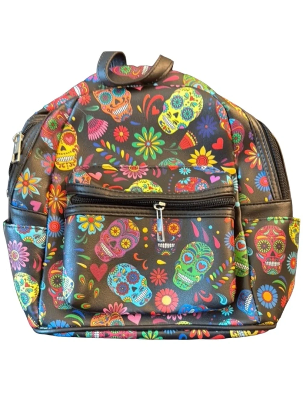 Sleepyville Critters Sugar Skulls Backpack Gothic Day of the Dead Back to School